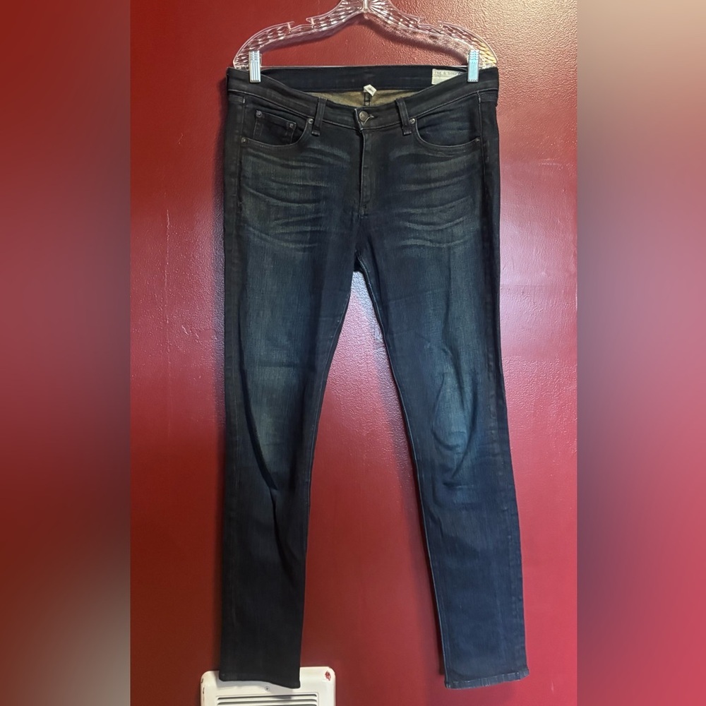 Rag & Bone Jeans Womens Size 31 Dark Blue Denim Skinny Leg Designer‎ Classic